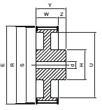 Bezpieczna płatność Koło pasowe zębate HD64-8M20 SIT
